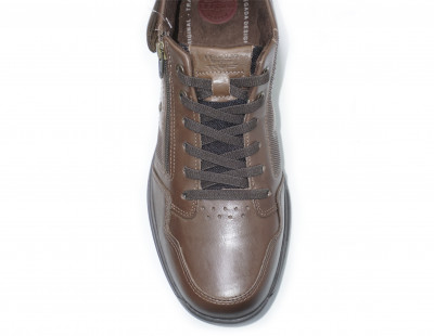 Полуботинки коричневые кожаные больших размеров